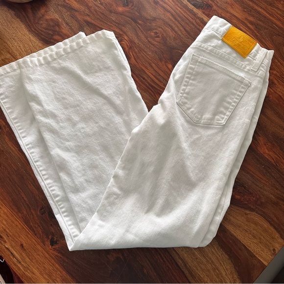Ralph Lauren 625 White Y2K Flare 100% Cotton Jeans Pants size 26 - Picture 1 of 10